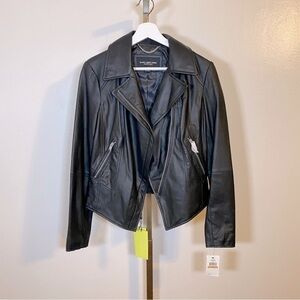 NWT Marc Jacob’s New York Black 100% imitation Leather Jacket size Small